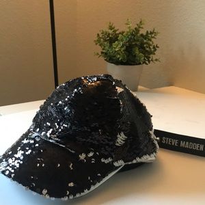 Steve Madden Women’s Double Take Sequin Cap